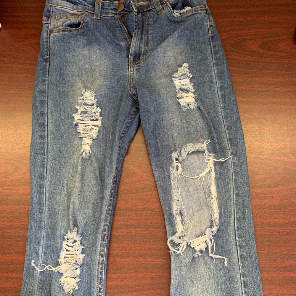 Fashion nova ripped high waist skinny jeans